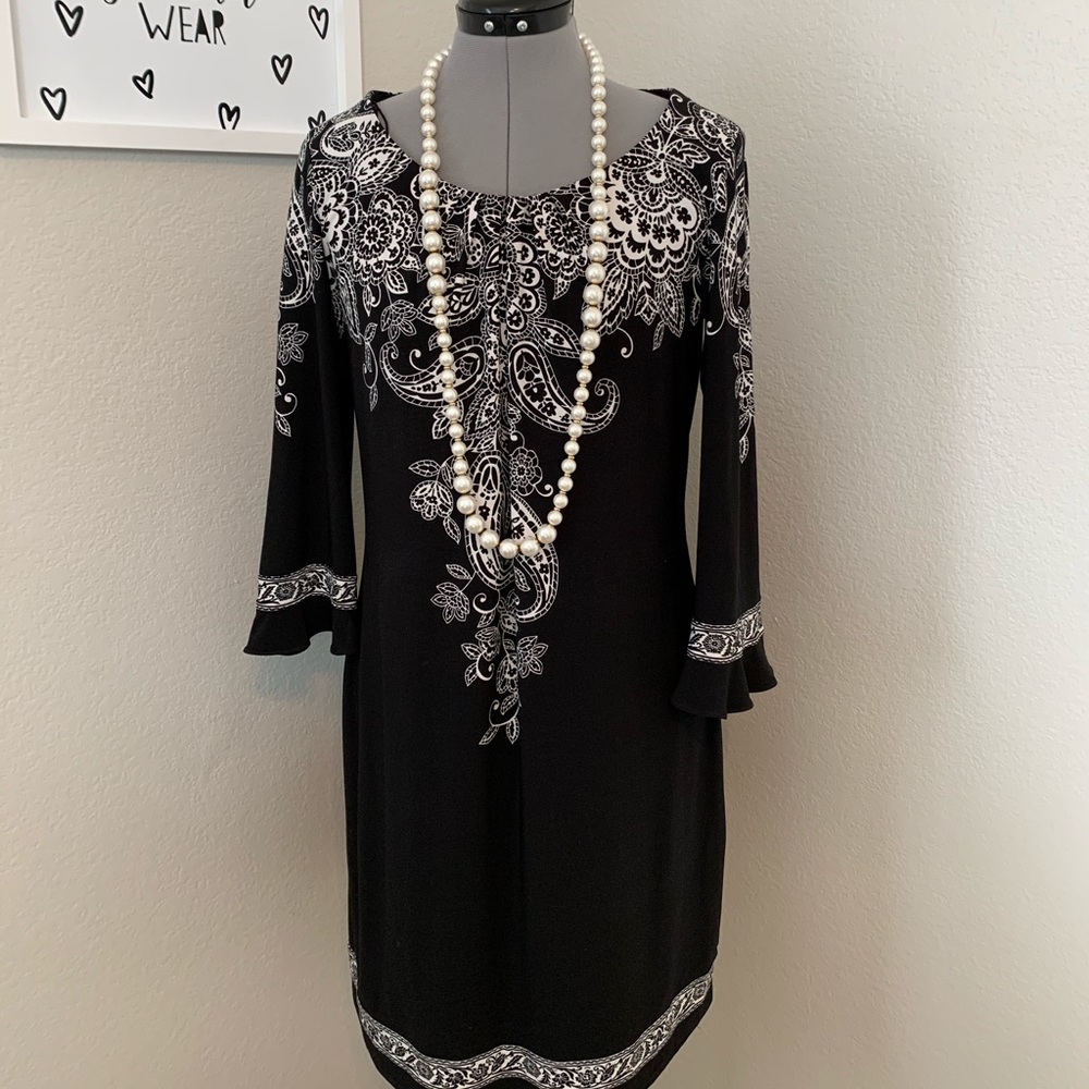 Chic Classic Black and White Dress